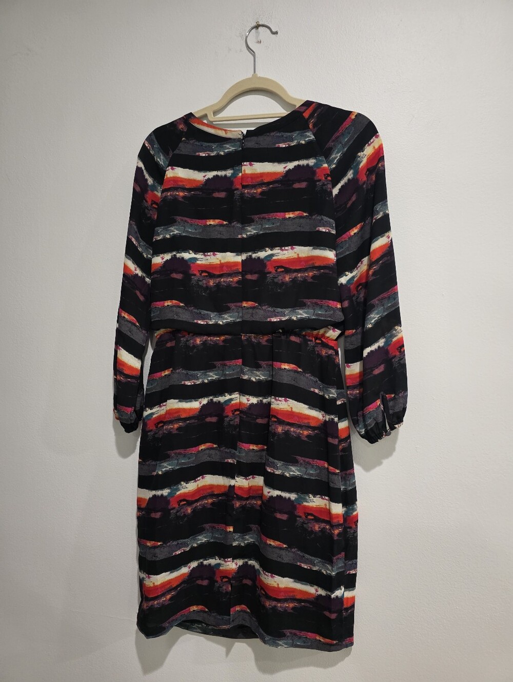Marc New York Andrew Marc Abstract Brushstroke Long Sleeve Dress Size 6